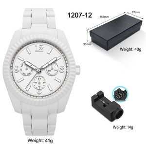 Men's Business Quartz Watch High-Quality White Watch <b>Unique</b> Design Three-Eye Dial Waterproof Date Luminous Plastic Watch - Product Image 6