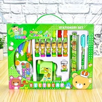Ensemble de papeterie adorable pour enfants avec gomme et taille-crayon, sous blister, cadeau idéal pour l'école et le bureau des élèves