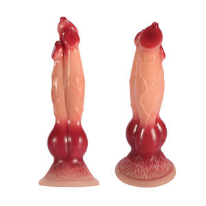 J93 Oversized Realistic Female <b>Dildo</b> in Dog Shaped Three-Headed Design Soft Animal Cock for Wholesale - Product Image 1