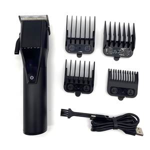 Recortadora <span class=keywords><strong>de</strong></span> pelo profesional inalámbrica <span class=keywords><strong>de</strong></span> acero inoxidable peluquero húmedo/seco para hombres batería <span class=keywords><strong>de</strong></span> funcionamiento Inglés/alemán uso al aire libre - Product Image 2
