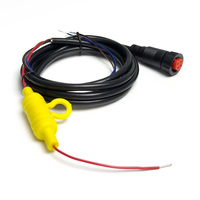Câble d'alimentation et de données pour sondeur de pêche Gar-min, faisceau marin étanche à 4 broches avec porte-fusible intégré