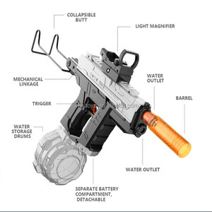 Estate tiro all'aperto 3 in 1 doppio-modalità di assorbimento automatico elettrico pistola ad acqua con tappo di fuoco cannone pistola ad acqua giocattoli - Product Image 6