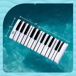Piano Key Float 70 In X 30 In, flotteur de piscine pour s'amuser en nageant, pour tous les âges - Product Image 1