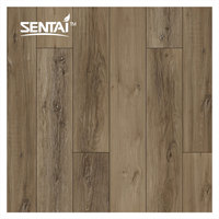 Suelo laminado de madera en espiga de alta calidad Sentai SPC V-Groove pintura cocina y suelo de sala de estar con revestimiento UV