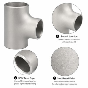 Tubería de Acero Inoxidable 316L MTC, Resistente a la Corrosión, Personalizada OEM, <span class=keywords><strong>EN</strong></span> <span class=keywords><strong>10204</strong></span> 3.<span class=keywords><strong>1</strong></span>, Soldadura a Tope SCH10S, Pulida, Tipo T Reductora - Product Image 3