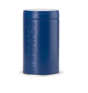 Custom printed round tea tin case coffee tin box packaging metal tea can emboss high quality empty luxury tea tin packaging