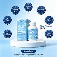 Booster d'énergie cellulaire pour adultes, liposomal, NAD, resvératrol, berbérine, quercétine, antioxydant, soutien immunitaire, vitamine D3, magnésium