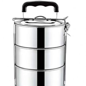 ตะกร้าใส่อาหารสแตนเลสแบบพกพาความจุขนาดใหญ่แบบชั้นเดียวแบบอุ่นเข้าไมโครเวฟได้อย่างยั่งยืน - Product Image 3