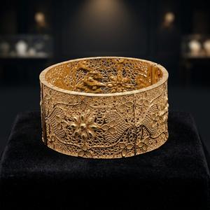 Wholesale Oro Joyeria Traditional Fashion Bangle 14K 18K 24K Gold Plated Brass Kada <b>Forming</b> Jewelry - Product Image 5