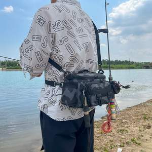 Custom Large Capacity Multi-functional Waist Bag Waterproof Outdoor Fishing Rod Bag With Gear <b>Storage</b> Fly Fishing <b>Chest</b> Pack - Product Image 3