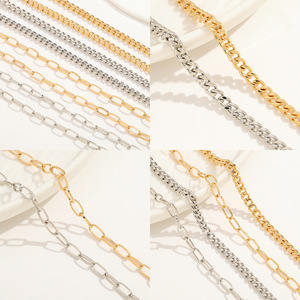 Cadena de alambre plano chapado en metal NANTONG para la fabricación de pulseras, accesorios de joyería DIY - Product Image 3
