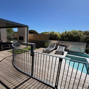 Clôture <span class=keywords><strong>de</strong></span> piscine en aluminium standard australienne Panneaux tubulaires conformes à la norme australienne Conception <span class=keywords><strong>de</strong></span> latte - Product Image 2