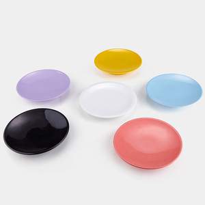 A5 Melamine Oval <b>Plate</b> Solid Color Hotel Party Snack Dishware - Product Image 2