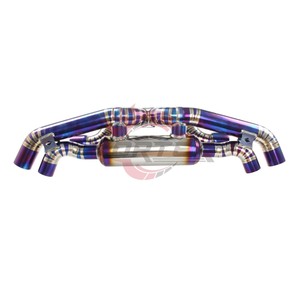 Sistema de Escape Valvetronic de Titanio de Alto Rendimiento Vortex para Porsche 992 Carrera 992 Turbo S, Acabado Azul Quemado Pulido a Espejo - Product Image 6