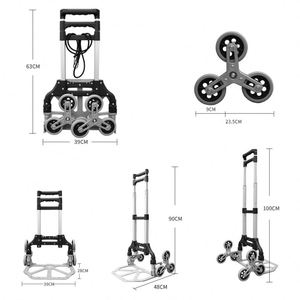 Tianyu gấp xe đẩy tay hợp kim nhôm cơ sở tấm một chiếc xe với 16 vòng bi di động cầu thang leo núi giỏ hàng - Product Image 6