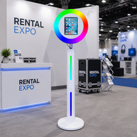Support pour le dropshipping et la location : Machine Photo Booth portable pour iPad 10,2-13 pouces avec éclairage RGB