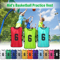 6/12 Maillots de football pour enfants à séchage rapide, dossards numérotés pour l'entraînement sportif des jeunes, gilets de sport 6/12