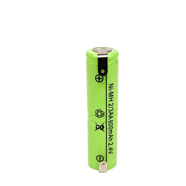 NI-MH 2.4V 2/3AA 600mAh Battery Rechargeable NIMH Battery Pack With Welding Contacts for Electric Shaver