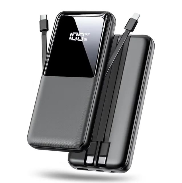 New Wholesale 20000mAh 10000mAh 22.5W Super Fast Charging PD Built-in Cable Power Bank Powerbank for Business & Daily Use