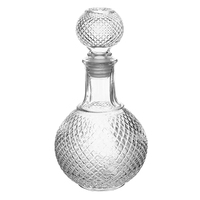 Bouteille de carafe de whisky et vin, en verre transparent, avec liège, avec logo personnalisé, de qualité alimentaire, ml