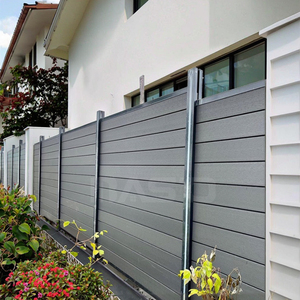 Thanh lịch WPC vườn hàng rào bán buôn gỗ Veneer rãnh tường Bảng điều chỉnh thiết kế bán buôn thanh lịch hàng rào lưới mắt cáo & Cổng - Product Image 6
