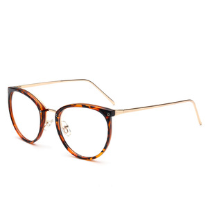 Montures de lunettes transparentes en métal à motif floral, rondes, à monture complète, légères, pour femmes, style vintage tendance - Product Image 4