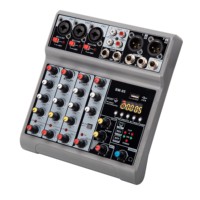 Console de mixage audio professionnelle BM-05 Mini 5 canaux avec suppression du bruit et USB pour utilisation en studio