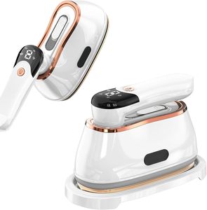 Fer à vapeur portable 110 ml, fer à vapeur électrique sec et humide avec semelle en titane pour vêtements, hôtel, voiture, maison - Product Image 1