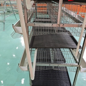 Gabbia per Polli a 4 Piani con 4 Porte, Capacità 128 Uccelli, Tipo H, per Allevamento, Gabbia a Batteria Antiruggine per Galline Ovaiole - Product Image 4