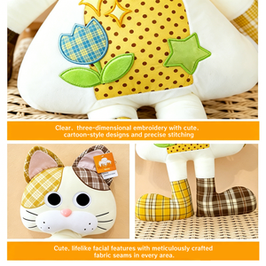 ตุ๊กตาแมวแพทช์เวิร์คน่ารัก ของเล่นตุ๊กตาขนนุ่ม ขายส่ง <span class=keywords><strong>หมอนข้าง</strong></span>นุ่มฟู ตกแต่งห้องนอน โซฟา ของตกแต่งบ้าน ของขวัญเพื่อความสบายสำหรับเด็ก - Product Image 2