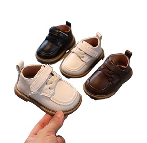 รองเท้าเด็กหัดเดิน หนังแท้ พื้นนุ่ม สีพื้น สำหรับเด็กผู้ชายและเด็กผู้หญิง รุ่นสปริง นิว เบบี้ คิดส์  แบบลำลอง - Product Image 1