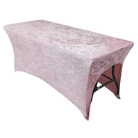 Nappe de table en velours pour banquet de mariage en gros, nappe de table en spandex de luxe de haute qualité