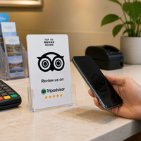 CR80 QR-Code Programmierbare NFC-Karte mit NTAG213-Chip für Google/Instagram/Facebook/WhatsApp/Trustpilot/Tripadvisor/TikTok Bewertungen