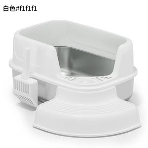 Thép không gỉ cat litter box, không dính, chống rò rỉ với xả rác Scoop & xả rác Mat cho mèo toliet - Product Image 6