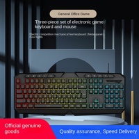 Ensemble de jeu filaire silencieux Q909 avec tapis de souris, clavier et souris (ensemble de 3 pièces)