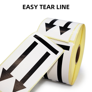 Etiqueta de flecha personalizada, flechas rojas, este lado hacia arriba, pegatinas de manejo seguro, etiqueta autoadhesiva, 50x100, etiqueta de flecha de 2x4 pulgadas - Product Image 3