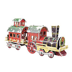 Puzzle 3D modèle de maison de noël pour enfants de 4 à 6 ans, jouet en papier à faire soi-même, cadeau, Kit d'artisanat éducatif précoce - Product Image 1