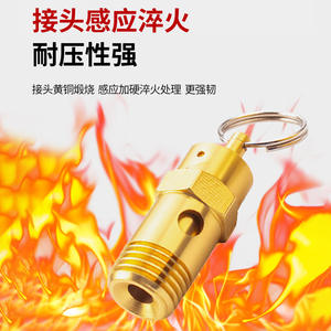 Válvula de seguridad roscada Npt de 1/2 pulgada, estándar americano, totalmente de cobre, para alivio de presión en estaciones hidráulicas de compresores de aire - Product Image 4