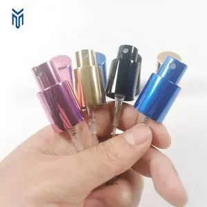 Luxury screw style perfume mist sprayer cap aerosol aluminum metal spray caps 18/415 sprayer and cap