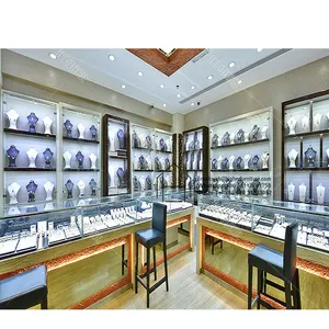 Expositor de joyería vitrina cristal joyería mostrador equipo decoraciones diseño tienda minorista muebles