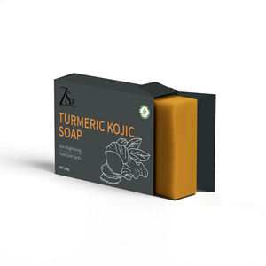 Tùy Chỉnh Nhãn Chanh Nghệ Kojic Axit Xà Phòng Với Vitamin C Làm Trắng Da Mịn Làm Sạch Sâu Handmade Tumeric Xà Phòng Cơ Thể Khuôn Mặt - Product Image 5