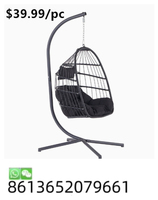Oeuf debout chaise balançoire oreiller noir chaises suspendues simple patio balançoires balcon plafond coussin à bascule