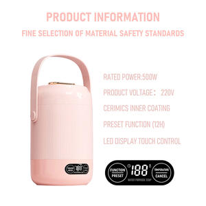 Venta caliente pequeño portátil 0.8L 500W SUS430 olla interior estofado <span class=keywords><strong>el</strong></span>éctrico para uso de alimentos para bebés - Product Image 5