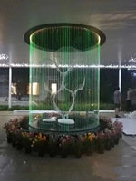 Conception de cascade de mur graphique de fontaine d'écran d'eau numérique extérieure de 2025