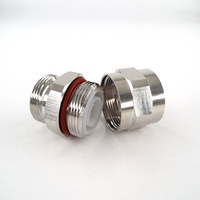 Connecteur coaxial RF DIN femelle 7/16, 50 ohms, contact en cuivre pour câble FXL-780 de 7/8 pouces, instruments de test et de mesure