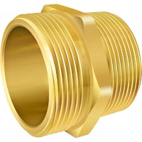 Sistem Sprinkler Kebakaran LEYON FM UL, Adaptor Selang Hidran Kebakaran 1.5" Nst Female X 1.5" Npt Male Hex Nipple, Kopling Selang Kebakaran Kuningan