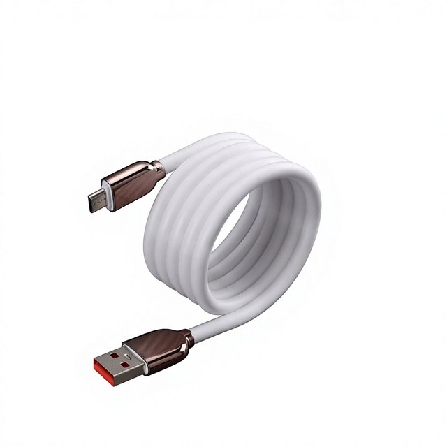 Soft TPE USB a to Micro USB Cable Wear Resistant Stable Transmission Wire for Micro Interface Mobile Phones and Small Electronic