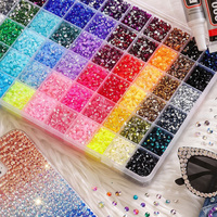 Kit Kerajinan Resin Jelly DIY Rhinestone Bling, Grosir 40 Warna Kit Hiasan Mewah dengan B7000 untuk Dekorasi Sepatu dan Tas