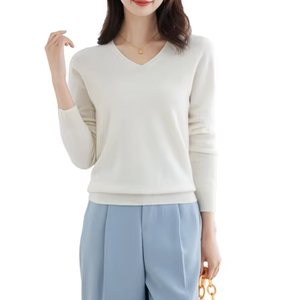 2025 Offres Spéciales <span class=keywords><strong>prix</strong></span> du fabricant <span class=keywords><strong>pull</strong></span> en laine 100% pour femmes avec <span class=keywords><strong>pull</strong></span> à <span class=keywords><strong>col</strong></span> en <span class=keywords><strong>V</strong></span> de différentes couleurs - Product Image 6