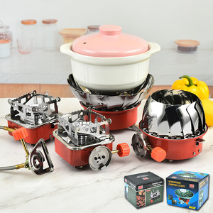Réchaud de <span class=keywords><strong>Camping</strong></span> Portable en acier inoxydable, Mini réchaud de <span class=keywords><strong>Camping</strong></span> pliable en plein air, réchaud à <span class=keywords><strong>gaz</strong></span> en métal, brûleur de four coupe-vent, <span class=keywords><strong>randonnée</strong></span> - Product Image 4